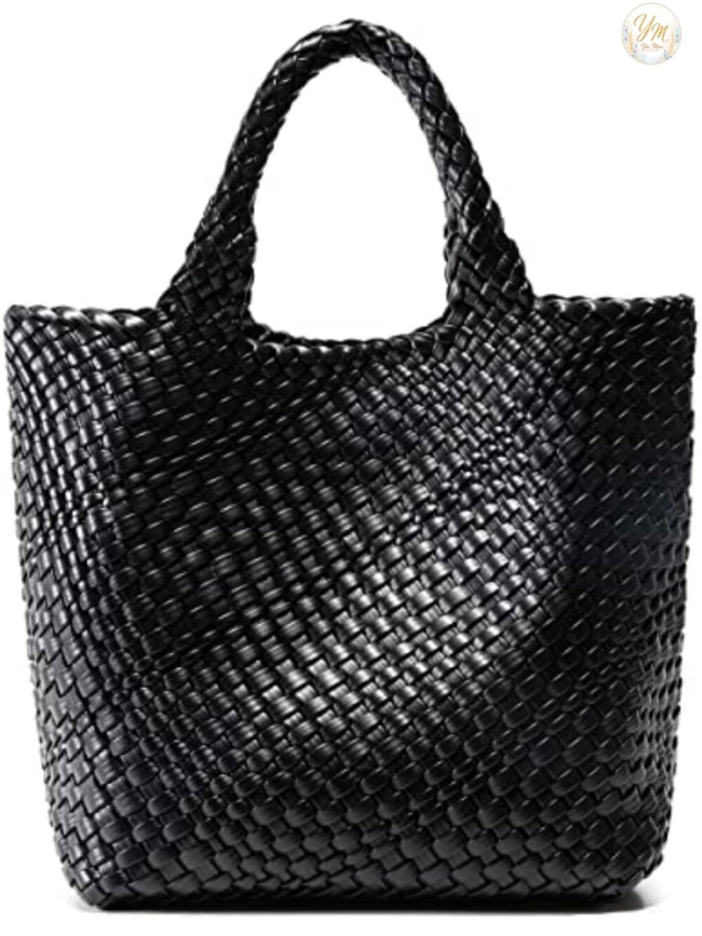 Vegan Leather Woven Shoulder Bag Handbag Purse